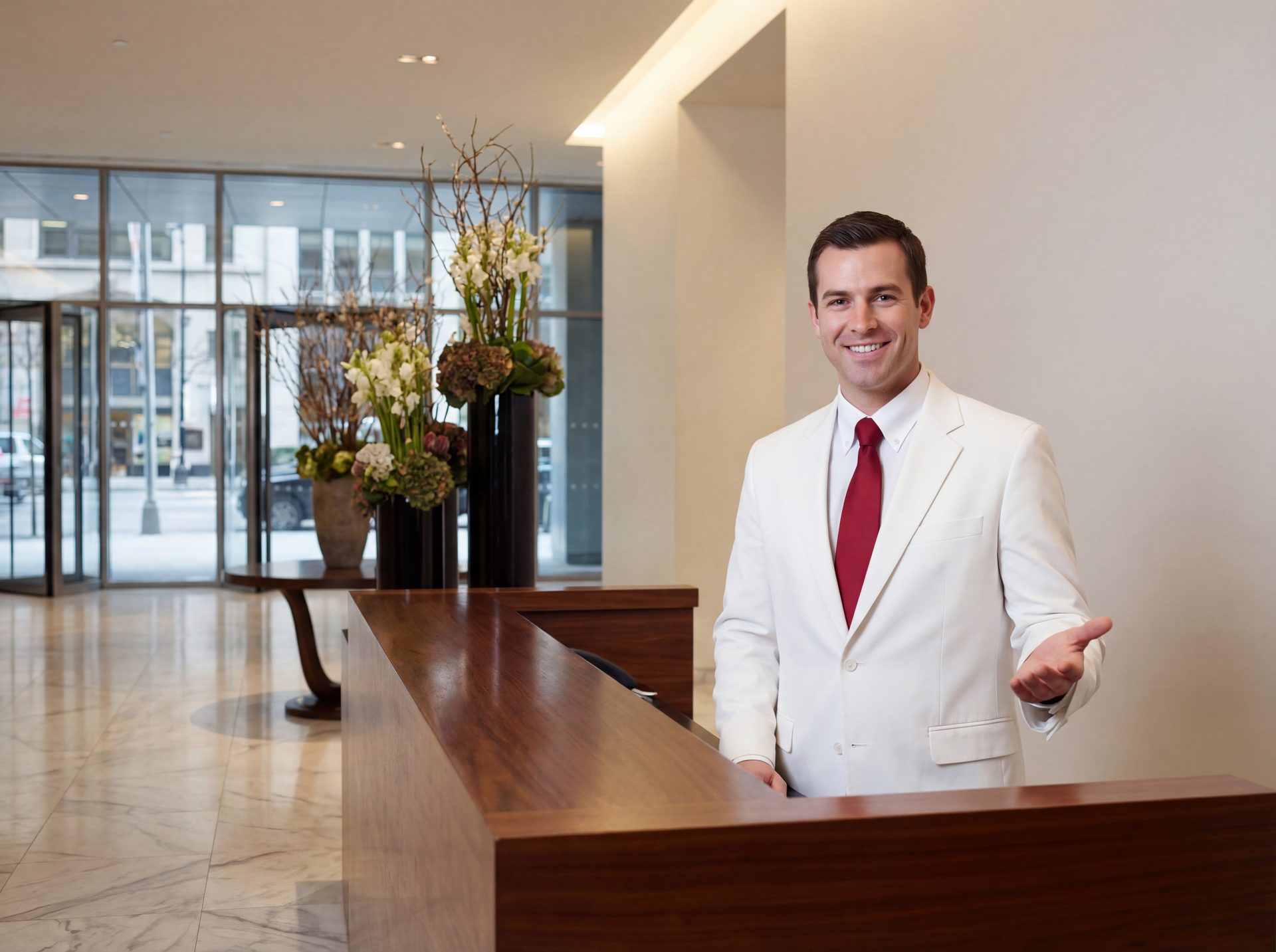 Security concierge officer at Melbourne corporate building reception