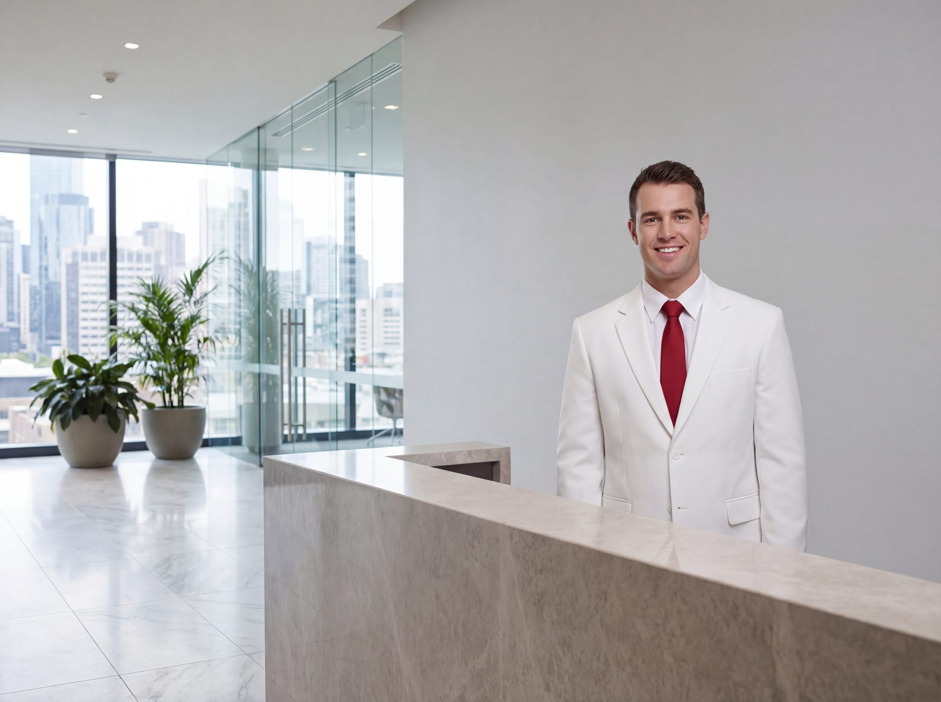 Corporate security guard at Melbourne office building